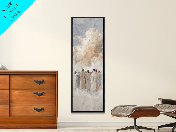 Heavenward Assembly – Framed Canvas Print – Tall Skinny Art Print – Christian Art – Christian Art Canvas – Christmas Art – Christian Painti