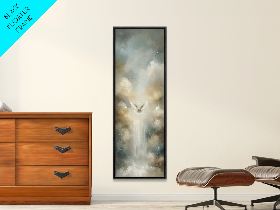 Ascension Of Peace | Framed Canvas Print | Christian Art Canvas | Christian Painting | Tall Narrow Wall Art | Christian Gift | Christmas Ar