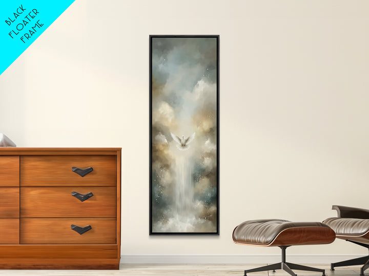 Ascension Of Peace | Framed Canvas Print | Christian Art Canvas | Christian Painting | Tall Narrow Wall Art | Christian Gift | Christmas Ar