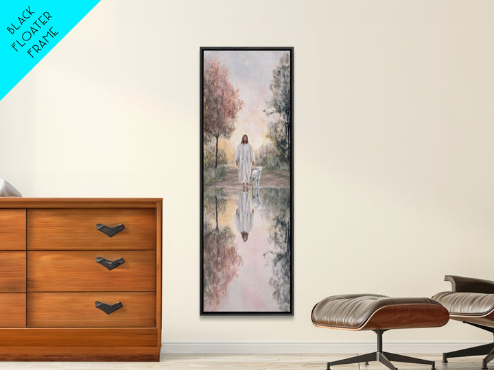 Path Of Light – Framed Canvas Print – Christian Wall Art – Jesus Christmas Art – Christian Art – Narrow Art