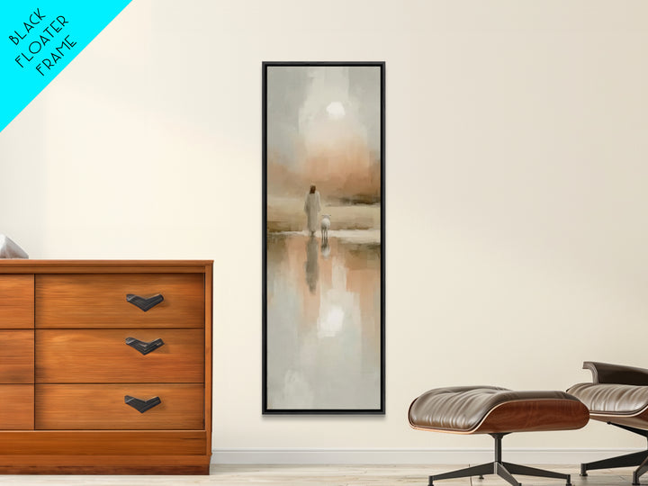 Walk Of Grace – Framed Canvas Print – Christian Art Print – Jesus Painting – Christian Wall Art – Tall Skinny Art Print – Christian Christm