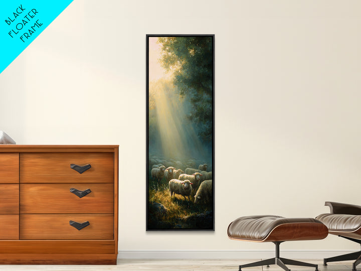 Rays Of His Care – Framed Canvas Print – Christian Wall Art – Christian Art Canvas – Christian Art – Tall Narrow Wall Art – Jesus Painting