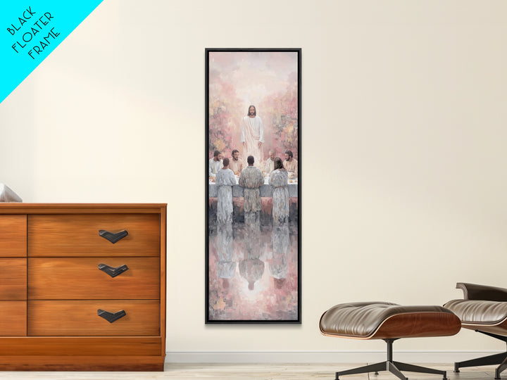 Among The Children | Framed Canvas Print | Christian Art Canvas | Christian Wall Art | Jesus Painting | Narrow Art | Christian Decor For Ho