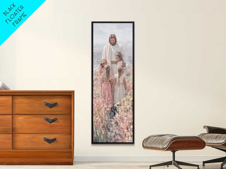 Circle Of Light | Framed Canvas Print | Christian Art Canvas | Christian Wall Art | Jesus Painting | Skinny Art