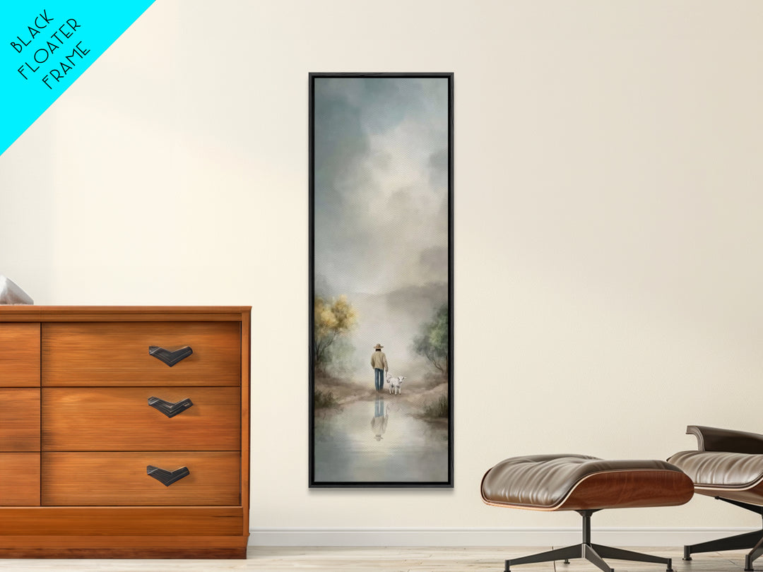 Horizon Of Faith – Framed Canvas Print – Christian Wall Art – Christian Art Canvas – Jesus Painting – Tall Narrow Wall Art – Subtle Christi