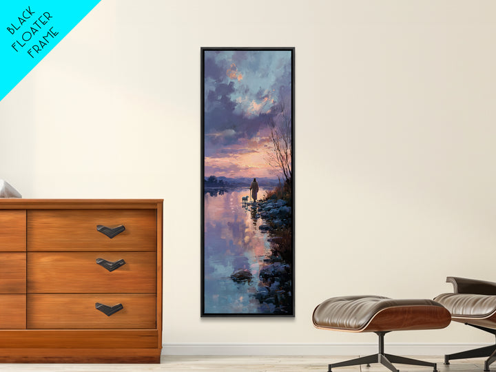 Valley Of Hope – Framed Canvas Print – Christian Art Canvas – Christian Wall Art – Jesus Painting – Narrow Art – Minimalist Christian Art