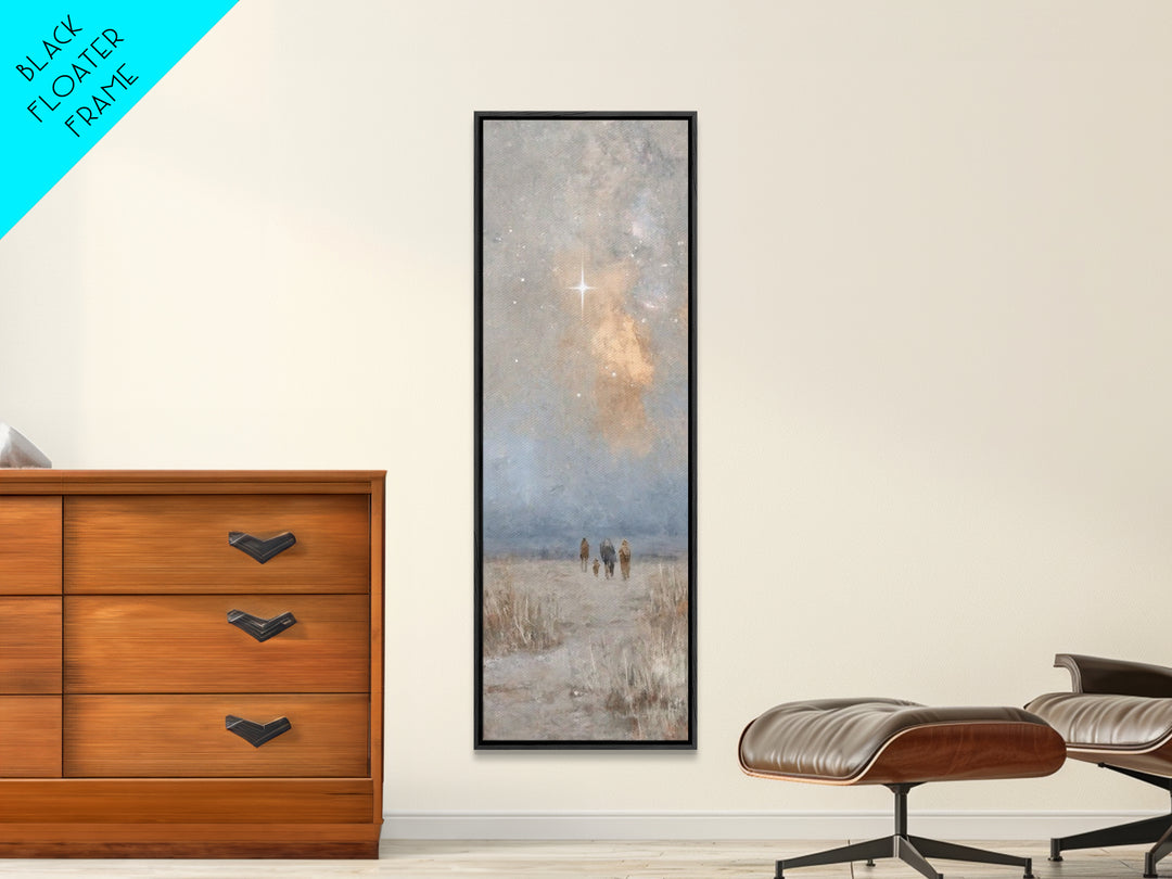 Sacred Desert Star – Framed Canvas Print – Christian Christmas Art – Christmas Wall Art – Christian Art Canvas – Narrow Art – Christian Dec