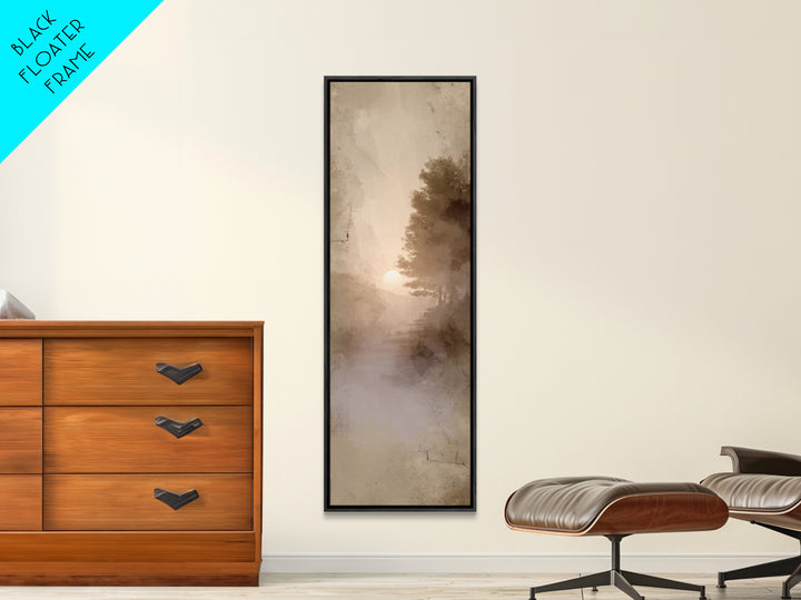 Hallowed Sunrise Path – Framed Canvas Print – Christian Art Canvas – Christian Wall Art – Narrow Art – Minimalist Christian Art – Christian