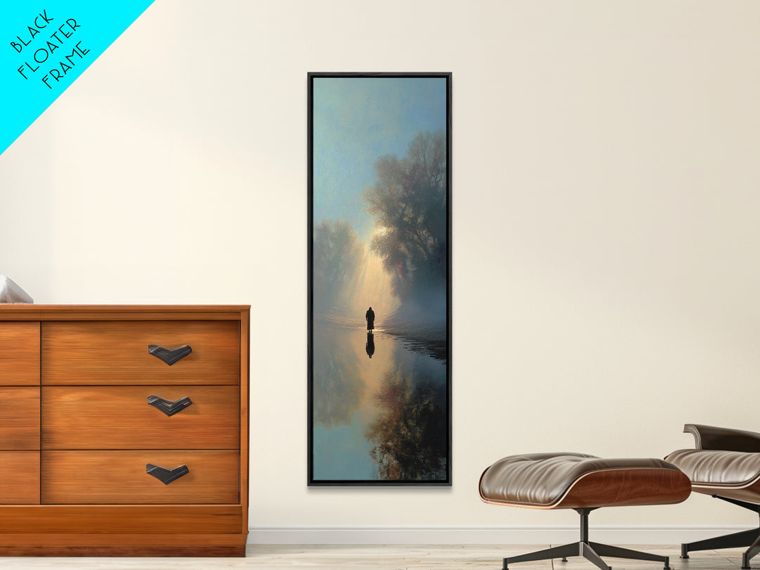 Radiant Morning Hope – Framed Canvas Print – Christian Wall Art – Moody Christian Art – Skinny Art – Jesus Christmas Art