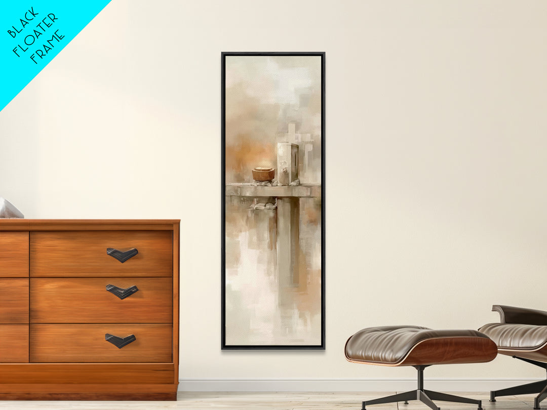 Temple Of Light, Framed Canvas Print, Christian Art, Christian Wall Art, Tall Skinny Art Print, Modern Christian Art, Christian Gift Ideas