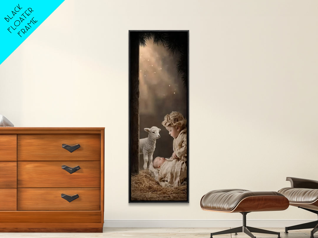 Child Of Peace – Framed Canvas Print – Christian Wall Art – Christian Art Canvas – Jesus Painting – Tall Narrow Wall Art