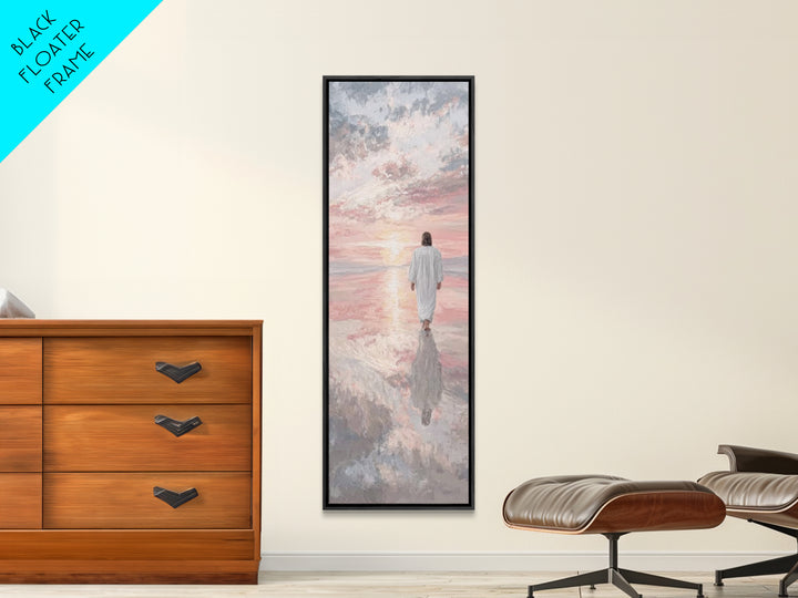 Still Waters Peace – Framed Canvas Print – Christian Wall Art – Christian Art Canvas – Jesus Painting – Tall Narrow Wall Art