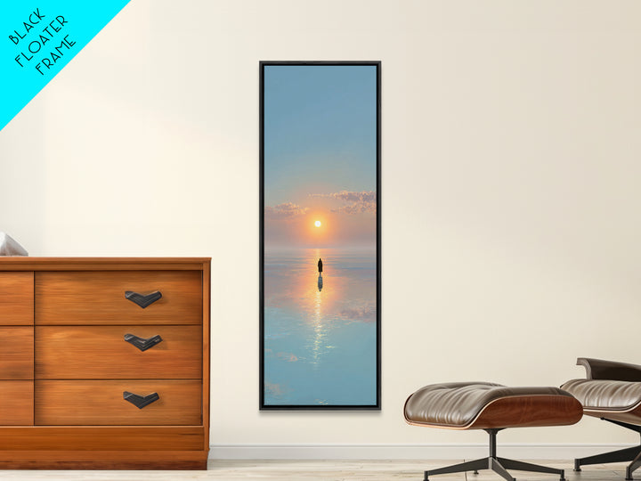 Skyward Hope Rising – Framed Canvas Print – Jesus Painting – Christian Wall Art – Christian Art Canvas – Tall Narrow Wall Art