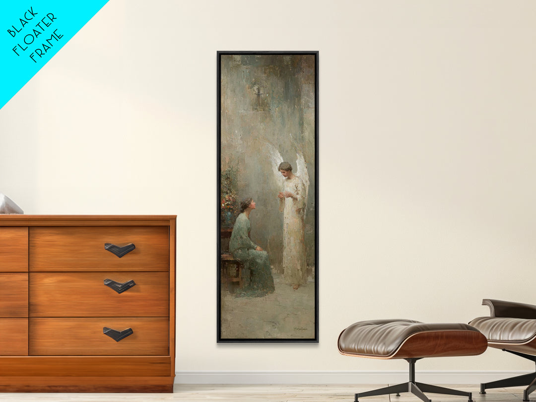 Angel Of Grace – Framed Canvas Print – Skinny Art – Christian Art Canvas – Christian Wall Art – Christmas Art – Jesus Painting