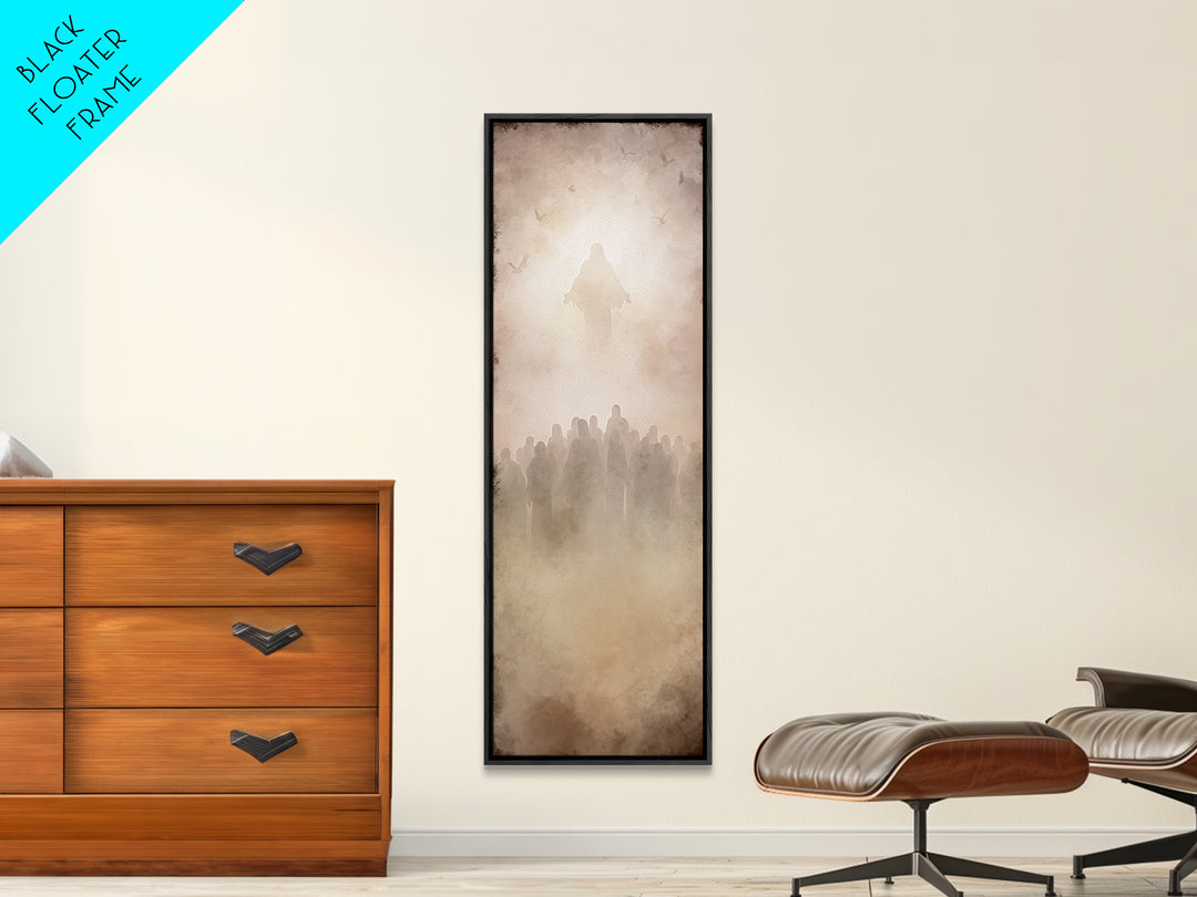 Ascension Vision – Framed Canvas Print – Skinny Art – Christian Art Canvas – Christian Wall Art – Modern Christian Art – Christian Painting
