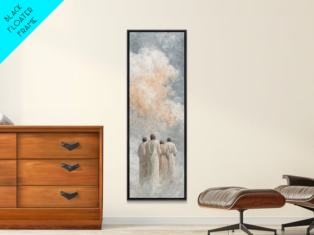Heavenly Companions – Framed Canvas Print – Christian Wall Art – Jesus Painting – Tall Narrow Wall Art – Christian Art Canvas – Christian D