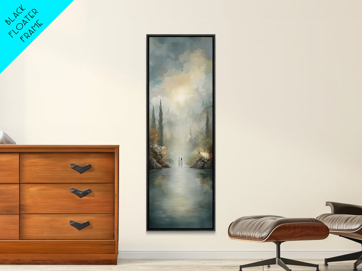 Garden Light Peace – Framed Canvas Print – Christian Art Canvas – Large Jesus Painting – Tall Narrow Wall Art – Christian Wall Art – Modern