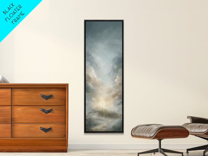 Dawn Of Salvation – Framed Canvas Print – Christian Wall Art – Tall Skinny Art Print – Christian Art Canvas – Christian Gift Ideas – Modern