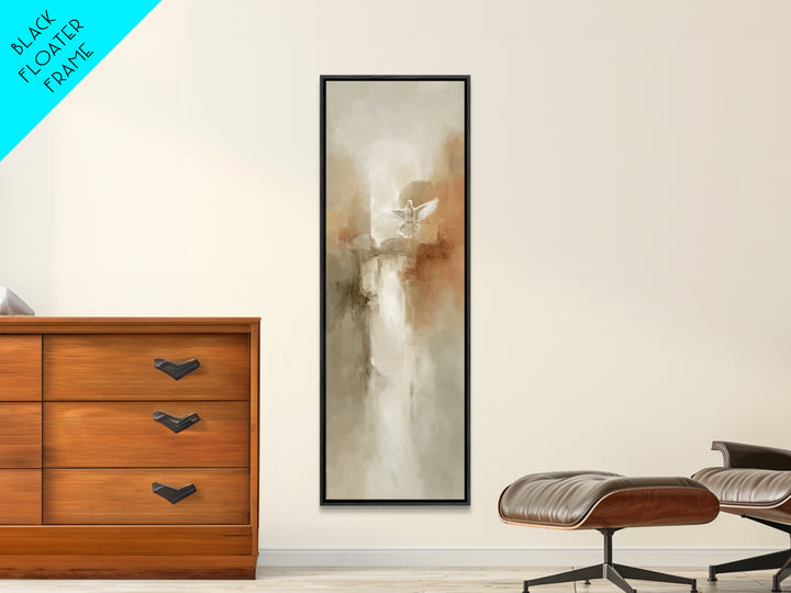 Grace In Ascent – Framed Canvas Print – Minimalist Christian Art – Christian Art Canvas – Christian Wall Art – Narrow Art – Christian Paint