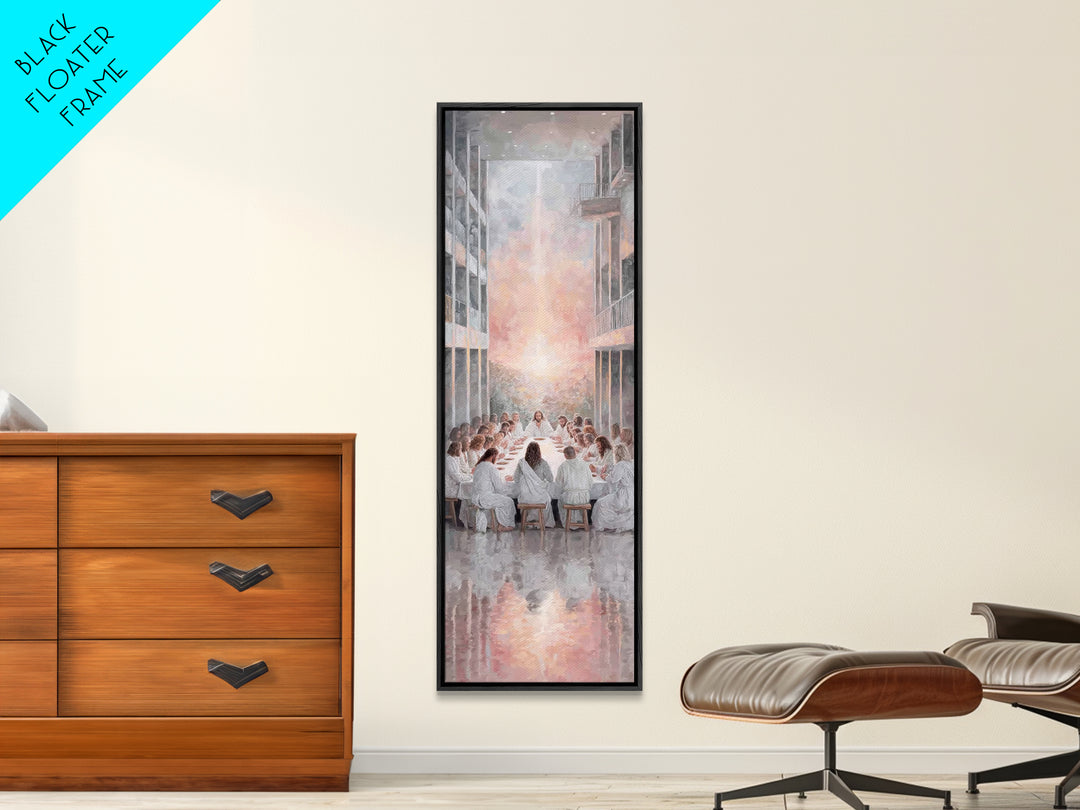 Last Supper Serenity | Framed Canvas Print | Christian Painting | Jesus Canvas Art | Christian Art Print | Tall Narrow Wall Art | Christmas