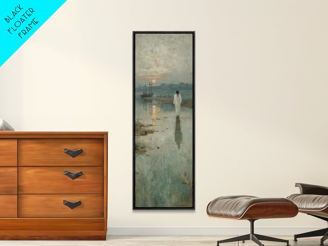 Harbor Of Peace – Framed Canvas Print – Narrow Art – Christian Art – Christian Wall Art – Christian Art Canvas – Jesus Painting
