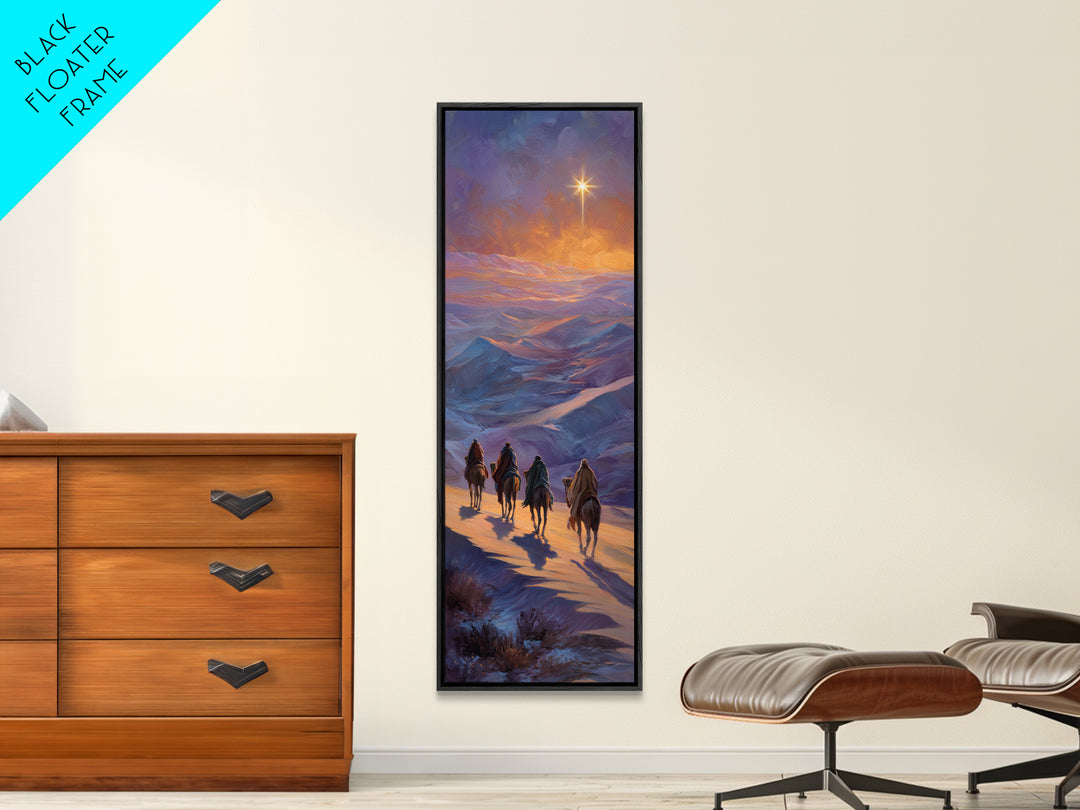 Path Of Radiant Hope – Framed Canvas Print – Christmas Wall Art – Christian Art – Christian Art Canvas – Narrow Art – Christian Christmas D