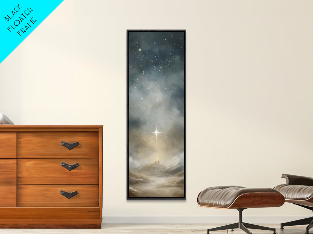 Holy Star Promise – Framed Canvas Print – Tall Skinny Art Print – Christian Art – Christian Art Canvas – Christmas Wall Art – Christian Chr