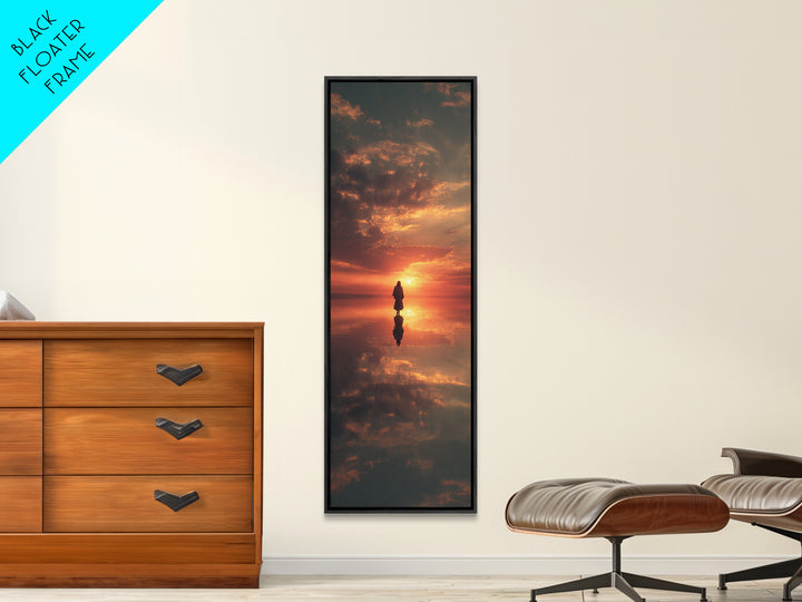 Radiant Evening Hope – Framed Canvas Print – Tall Skinny Art Print – Christian Art Canvas – Christian Wall Art – Jesus Painting – Large Chr