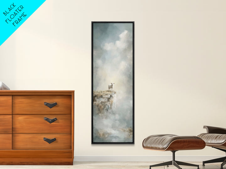 Heaven’s Quiet Watch – Framed Canvas Print – Christian Art – Christian Wall Art – Christian Art Canvas – Modern Christian Art – Tall Narrow