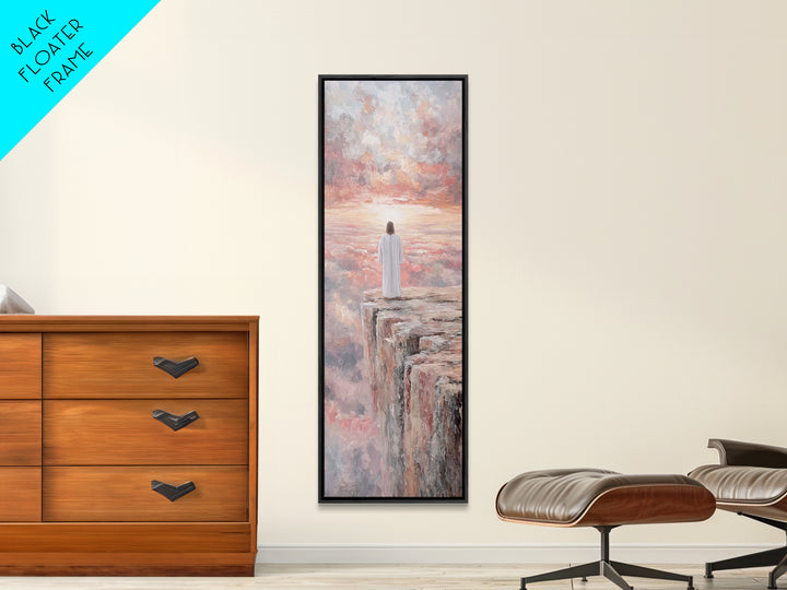 Dawn of Mercy, Framed Canvas Print, Christian Art Canvas, Jesus Painting, Christian Wall Art, Moody Christian Art, Tall Skinny Art Print