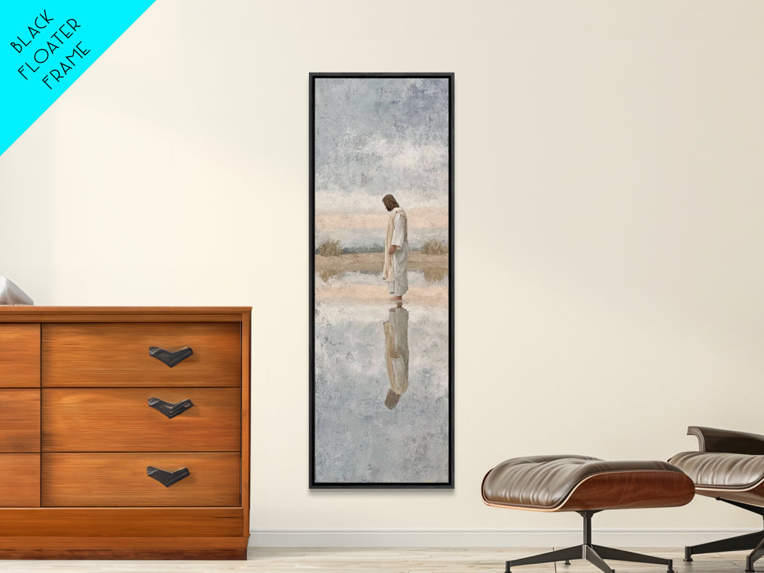 Spirit Of The Mountain – Framed Canvas Print – Tall Narrow Wall Art – Christian Art Canvas – Christian Wall Art – Abstract Christian Art –