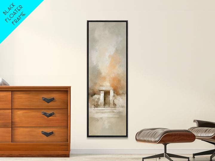 Stone Of Promise – Framed Canvas Print – Christian Wall Art – Tall Narrow Wall Art – Jesus Painting – Christian Art Canvas