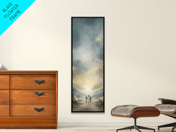 Journey Of Peace – Framed Canvas Print – Christian Wall Art – Christian Art Canvas – Jesus Painting – Tall Narrow Wall Art