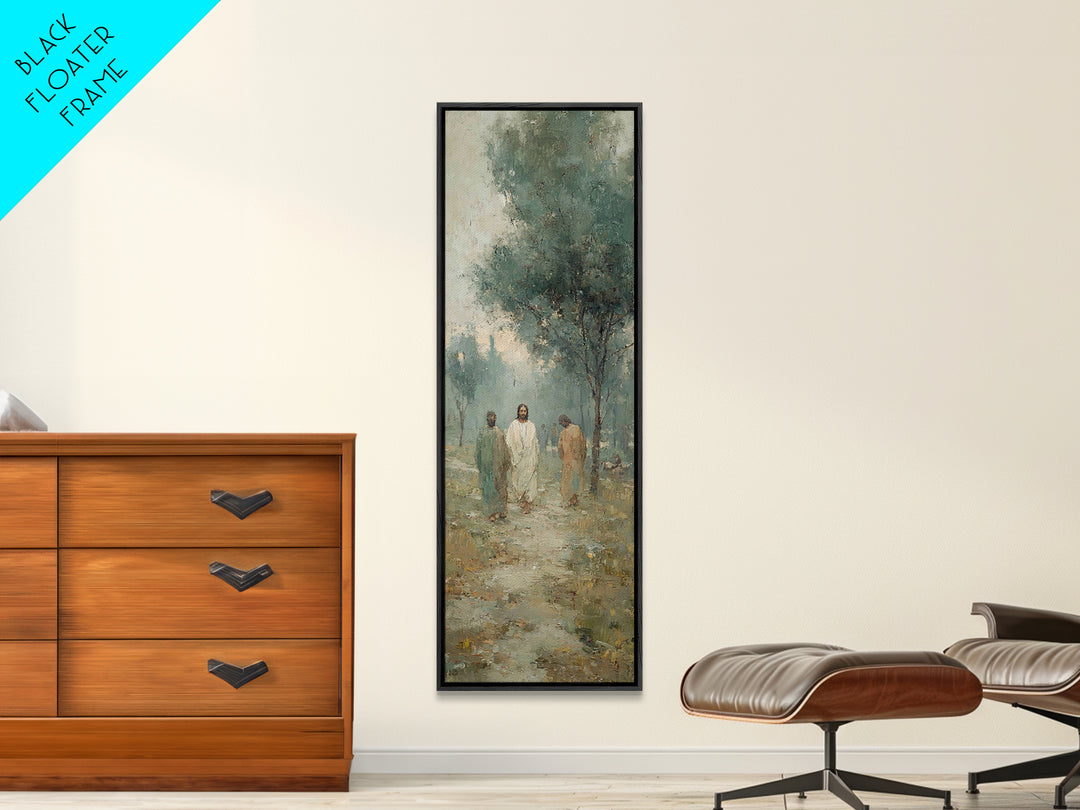 Walk Of Grace – Framed Canvas Print – Jesus Painting – Christian Art Canvas – Tall Narrow Wall Art – Christian Wall Art