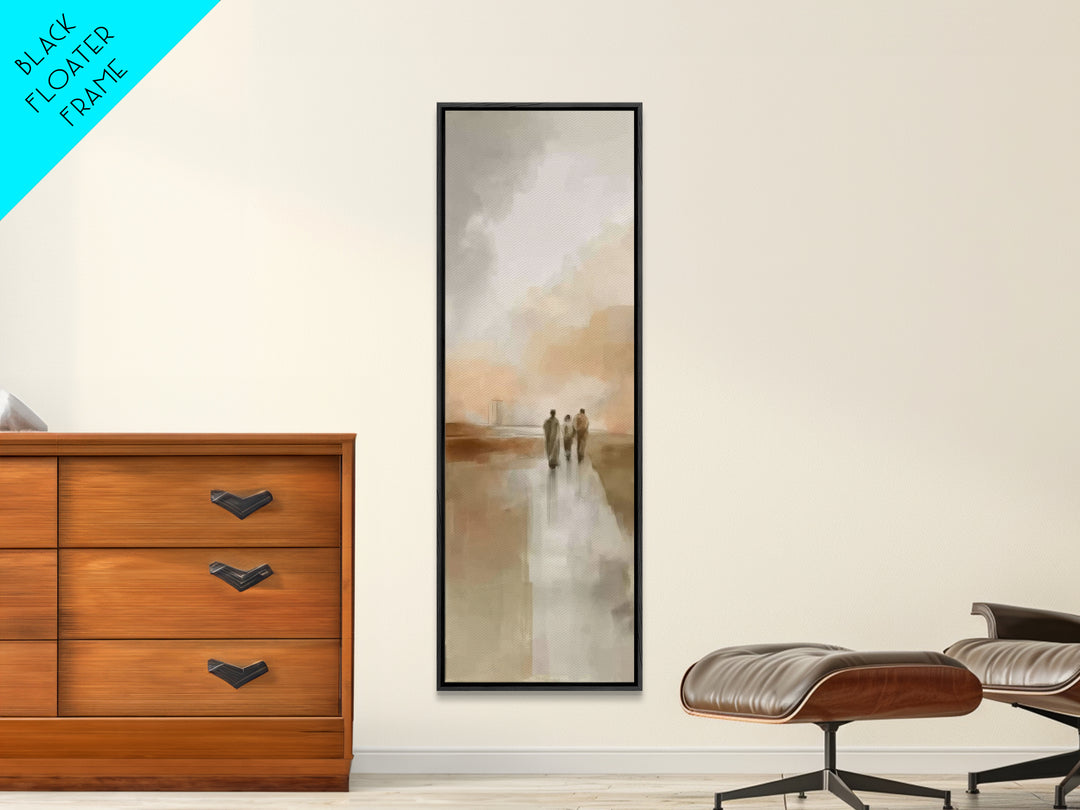 Desert Path Light – Framed Canvas Print – Tall Narrow Wall Art – Christian Art Canvas – Jesus Painting – Christian Wall Art
