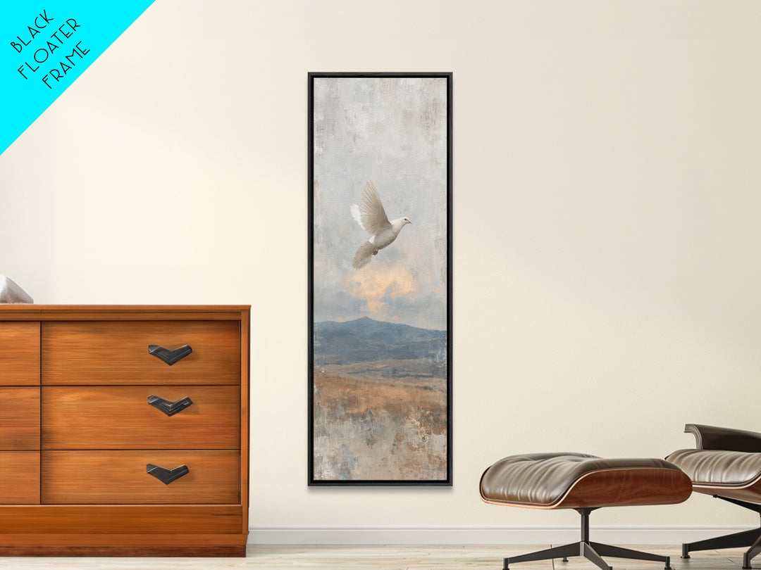 Horizon Flight Blessing – Framed Canvas Print – Narrow Art – Christian Art – Christian Art Canvas – Christian Wall Art – Christian Art Prin