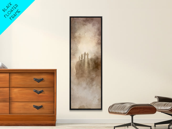 Heavenly Summit | Framed Canvas Print | Narrow Art | Christian Wall Art | Christian Christmas Art | Christian Art Canvas