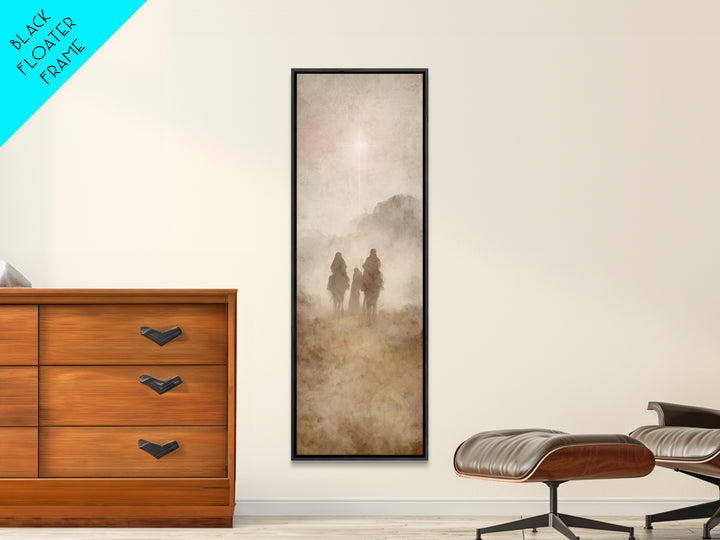 Star Of Bethlehem – Framed Canvas Print – Christian Art Print – Skinny Art – Christian Christmas Art – Christian Wall Art