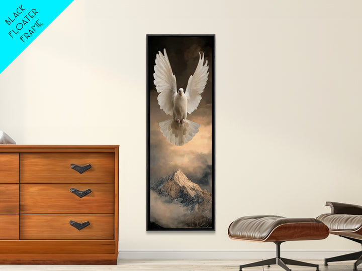 Light Of Ascent – Framed Canvas Print – Christian Wall Art – Christian Art Print – Narrow Art – Christian Painting – Subtle Christian Art
