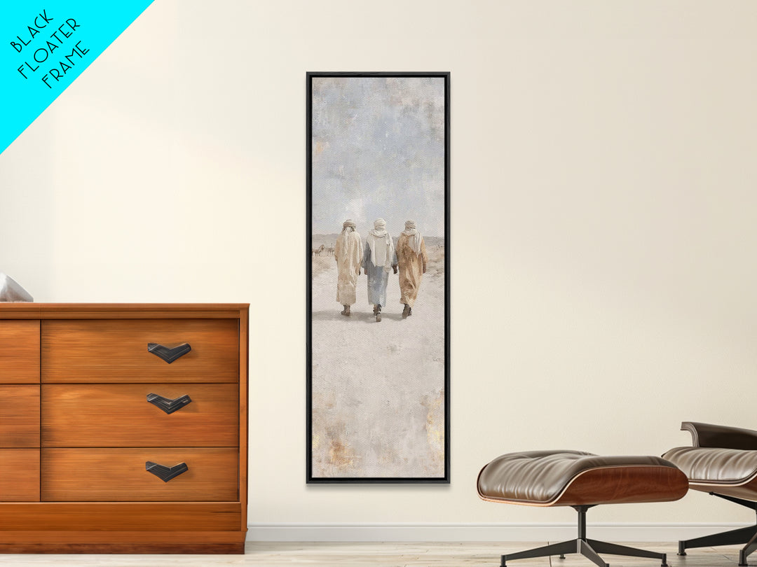 Pilgrims Of Grace – Framed Canvas Print – Christian Art Canvas – Skinny Art – Christian Christmas Art – Christian Wall Art