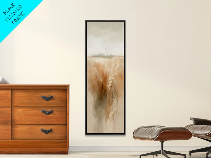 Field Of Promise – Framed Canvas Print – Christian Wall Art – Christian Art Canvas – Narrow Art – Christian Painting – Modern Christian Art