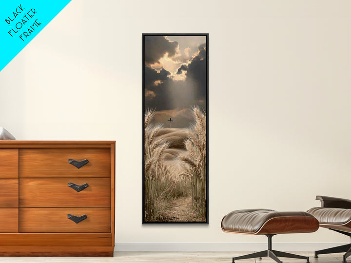 Harvest Of Faith – Framed Canvas Print – Christian Wall Art – Christian Art Print – Tall Narrow Wall Art – Christian Painting – Moody Chris