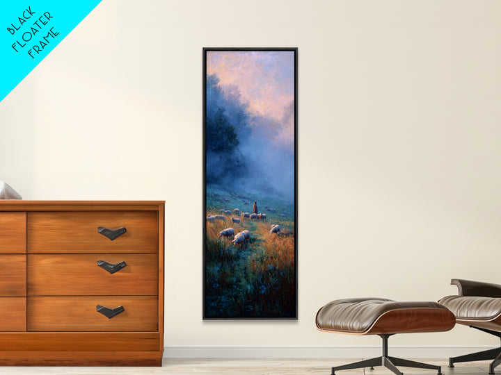 Morning Flock Light – Framed Canvas Print – Skinny Art – Christian Wall Art – Christian Art Canvas – Subtle Christian Art – Jesus Painting