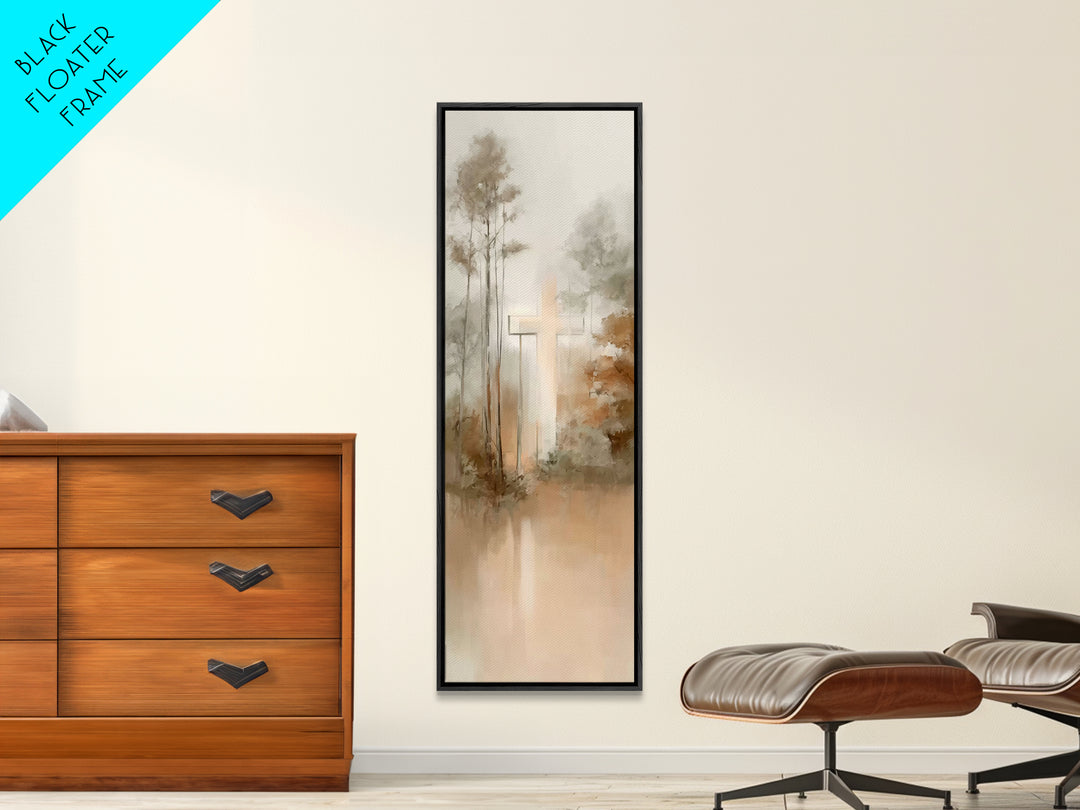Forest Of Grace – Framed Canvas Print – Tall Skinny Art Print – Christian Wall Art – Jesus Painting – Christian Art Canvas – Christian Chri