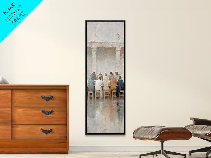 Last Communion Stillness | Framed Canvas Print | Christian Art Canvas | Jesus Painting | Narrow Art | Christian Art Work | Christmas Wall A