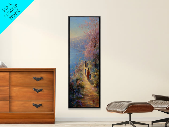 Garden Walk Grace | Framed Canvas Print | Skinny Art | Christian Wall Art | Christian Art Canvas | Jesus Painting | Christian Gift Ideas