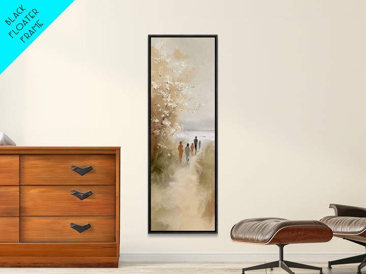 Evening Shore Peace – Framed Canvas Print – Narrow Art – Christian Wall Art – Christian Art Canvas – Jesus Painting – Christian Gift
