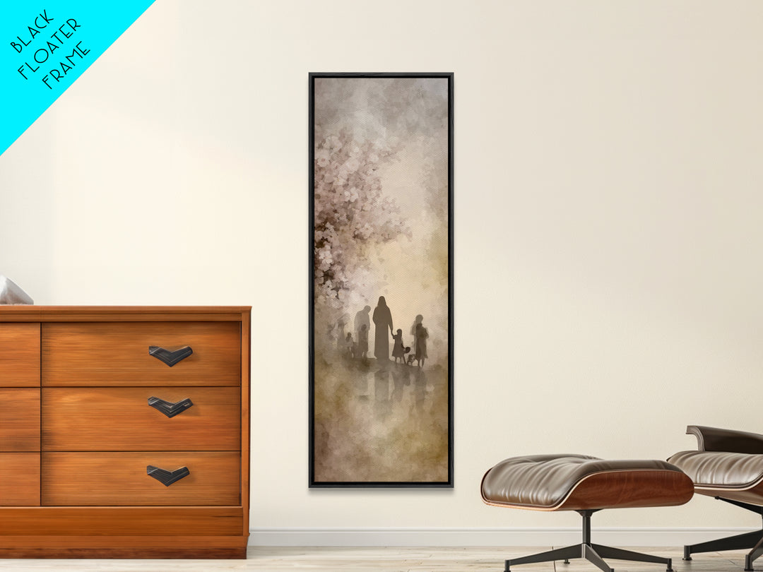 Gentle Fields Glory, Framed Canvas Print, Tall Narrow Wall Art, Christian Wall Art, Christian Art Canvas, Jesus Painting, Christian Decor
