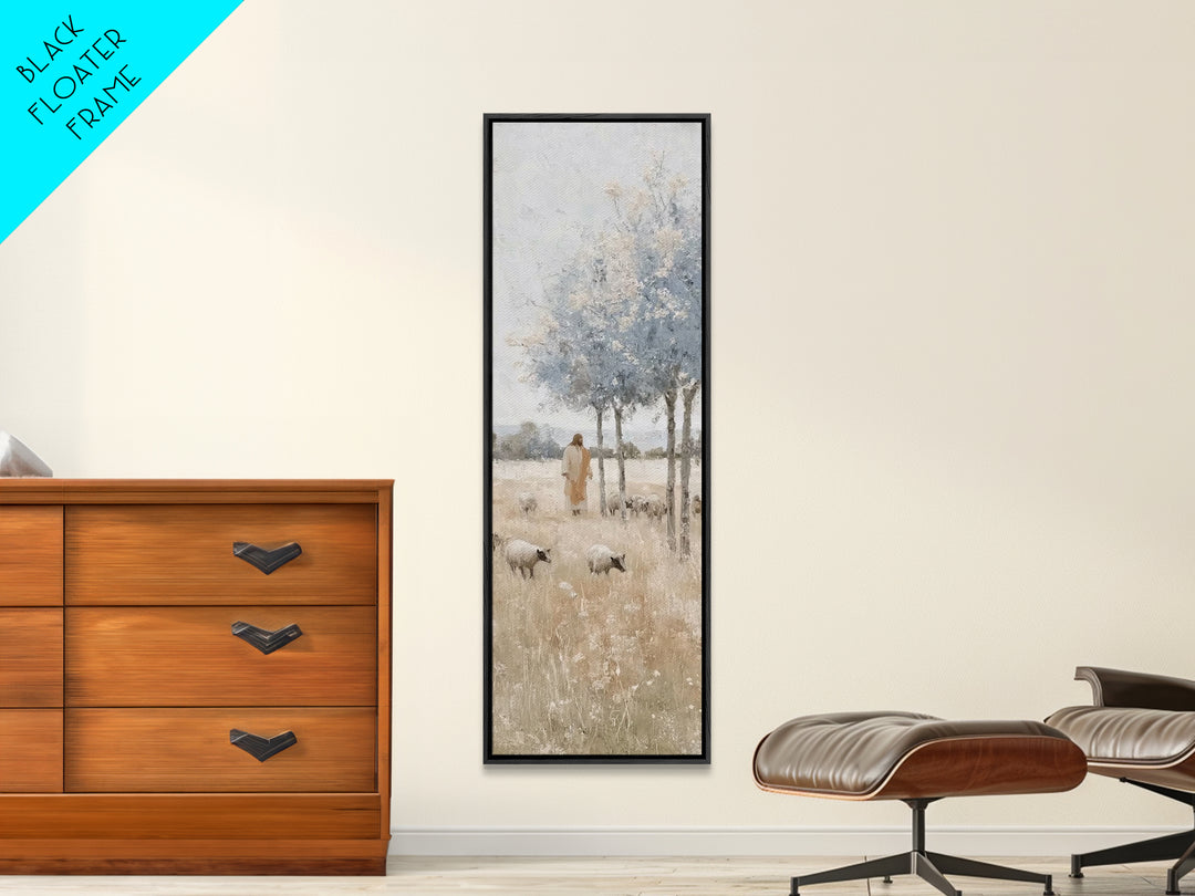 Blossoms Of Mercy – Framed Canvas Print – Christian Wall Art – Jesus Painting – Narrow Art – Christian Art Canvas – Christmas Art