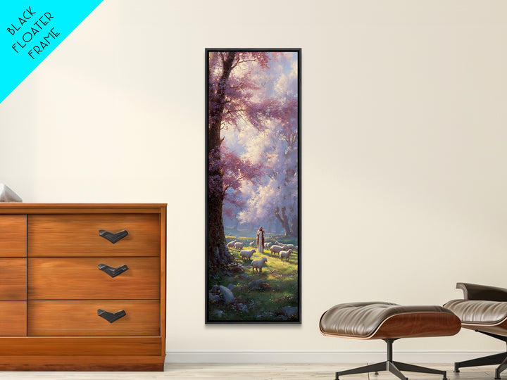 Shepherds Of Light – Framed Canvas Print – Christian Wall Art – Christian Art Canvas – Tall Skinny Art Print – Jesus Painting – Christian C